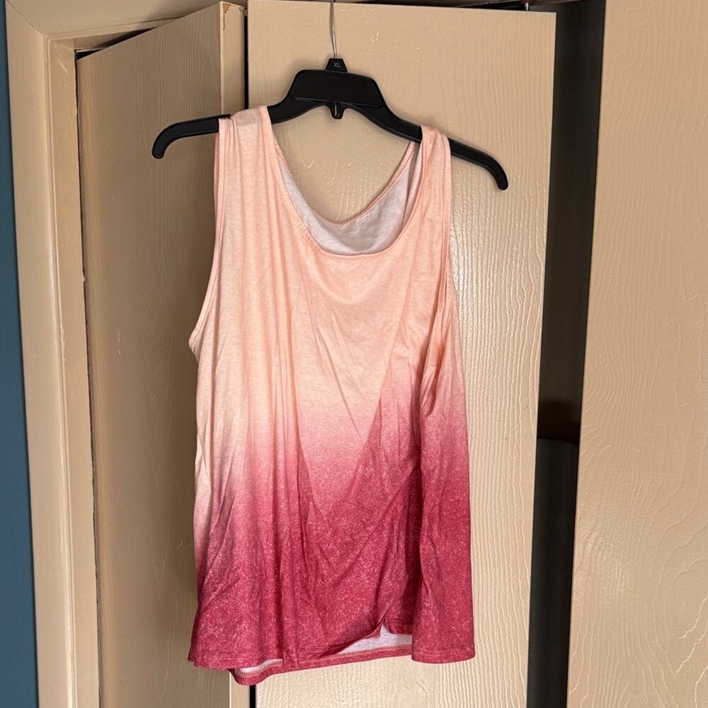Sz 2XL Ombre Pink Tank Top